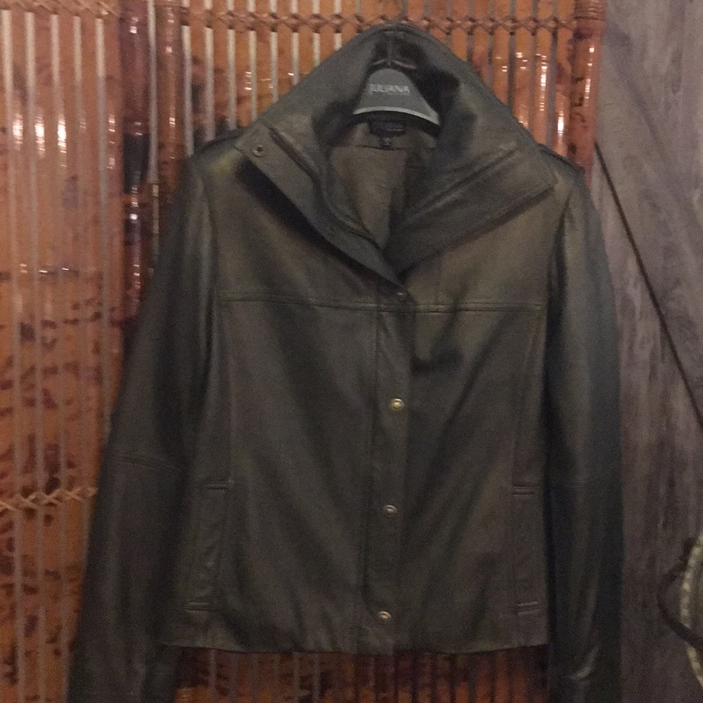 Leather Bomber Jacket
